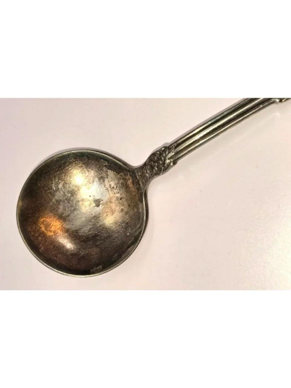 Antique Rogers Soup Spoon A1 Silverplate Ornate Floral Handle Vintage CM2275